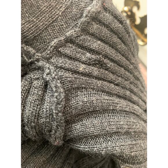 Eileen Fisher gray wool long sleeves open front cardigan sweater size large - Picture 7 of 15